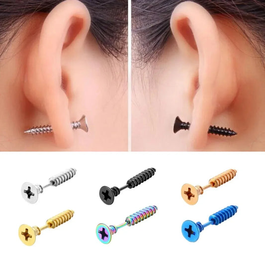 Pendientes de acero para Boys